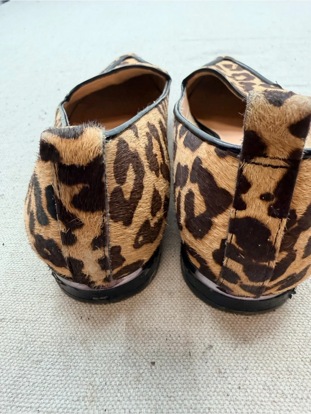 Franco Sarto Susie Leopard-Print Pointed Loafers - Brown/Tan